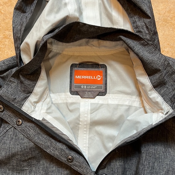 Women’s MERRELL Rain Jacket Gray Large - Picture 4 of 7